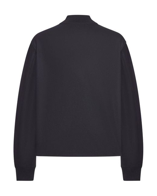 Jil Sander Blue Wool Zip-Up Jacket for men