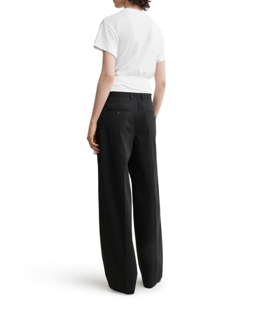 Totême Blue Single-Pleated Cotton Trousers