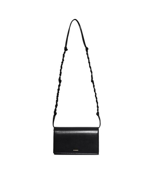 Jil Sander White Tangle Wallet With Shoulder Strap