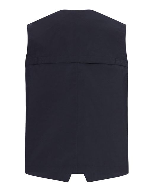 Stone Island Blue Technical Vest With Double-Slider Zip for men