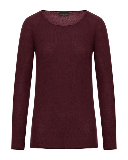 Roberto Collina Purple Crew Neck Cashmere Sweater