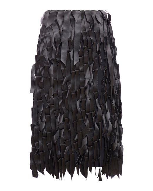 Prada Black Skirt With Appliquãs