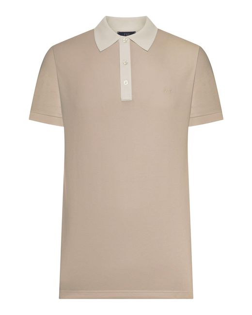 Fay Natural Cotton Piquet Polo Shirt for men