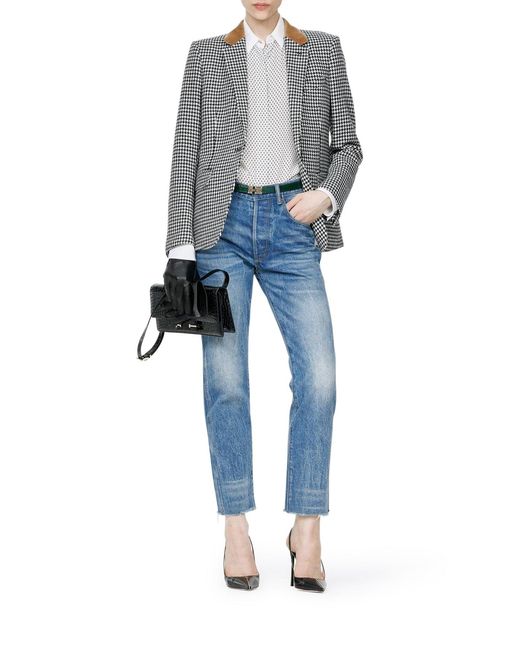 Tom Ford White Silk Crêpe De Chine Shirt With Diamond Print