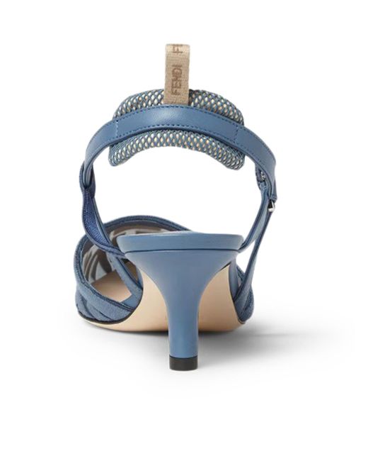 Fendi Blue Colibrì Lite Slingback With Medium Heel