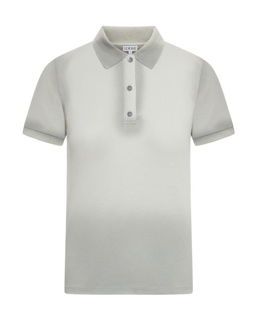 Loewe Gray Cotton Polo Shirt