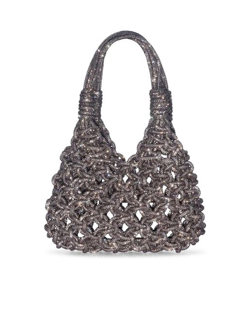 HIBOURAMA White Vannifique Mini Jewel Bag Diamond
