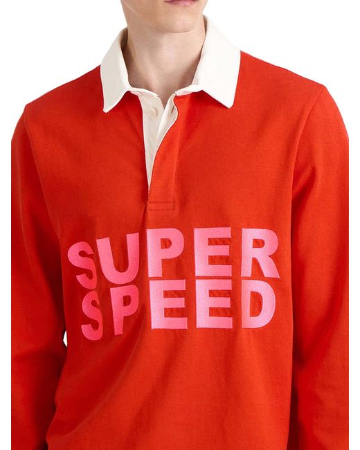 J.W. Anderson Orange J.W.Anderson "Super Speed" Rugby Polo Top for men