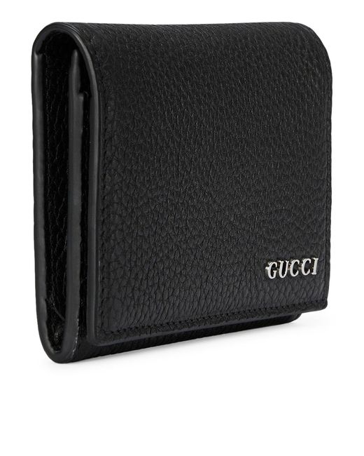 Gucci Black Long Card Holder With Logo for men