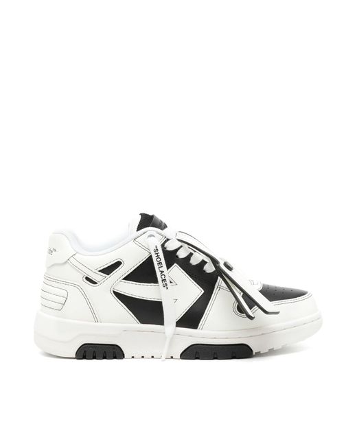 Off-White c/o Virgil Abloh White Out Of Office Calf Leather Sneakers, 100% Rubber