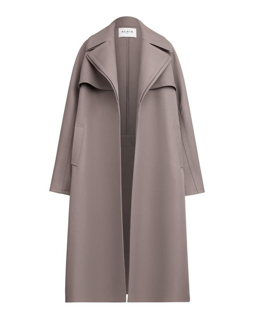 Alaïa Brown Wool And Viscose Trench