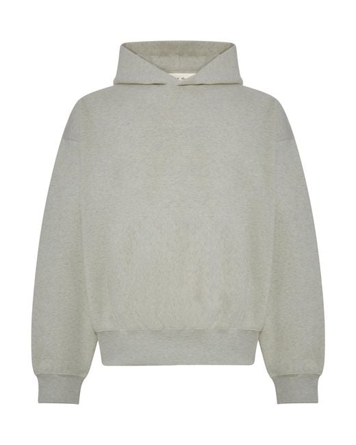 Fear Of God Gray Cotton Blend Hoodie With Logo for men