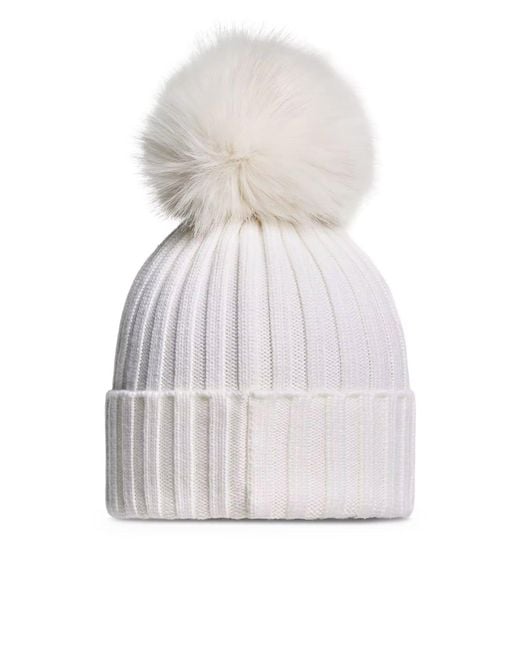 Berretto in lana con pon pon di Moncler in White
