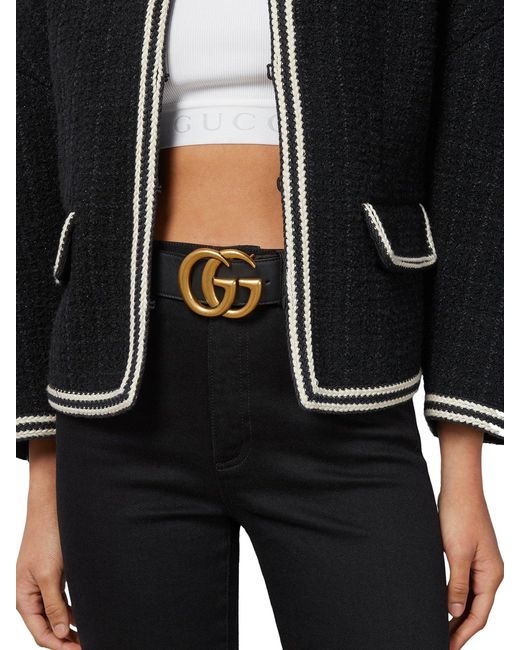 Gucci Multicolor Cintura GG Marmont 4cm