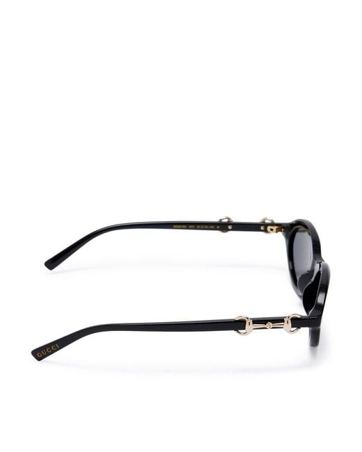 Gucci Black Oval Sunglasses