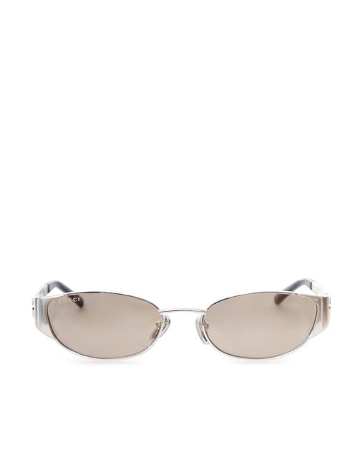 Gucci Natural Tone Oval Sunglasses
