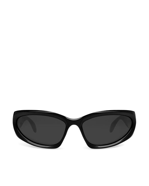 Balenciaga Black Swift Oval Sunglasses