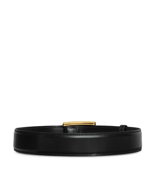 Alaïa Black Curved Leather Belt