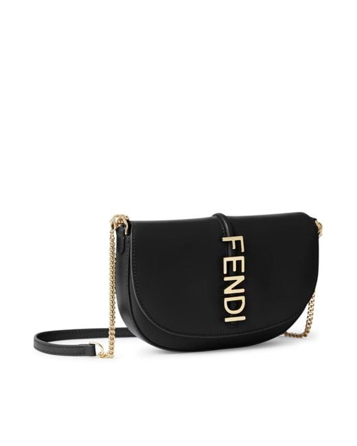 Fendi Black Graphy Wallet On Chain