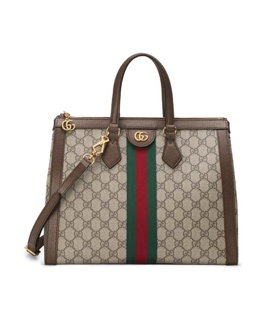 Gucci Brown Ophidia GG Medium Tote Bag
