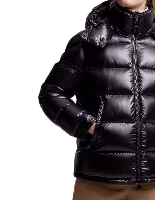 Moncler Black Maire Short Down Jacket With Hood