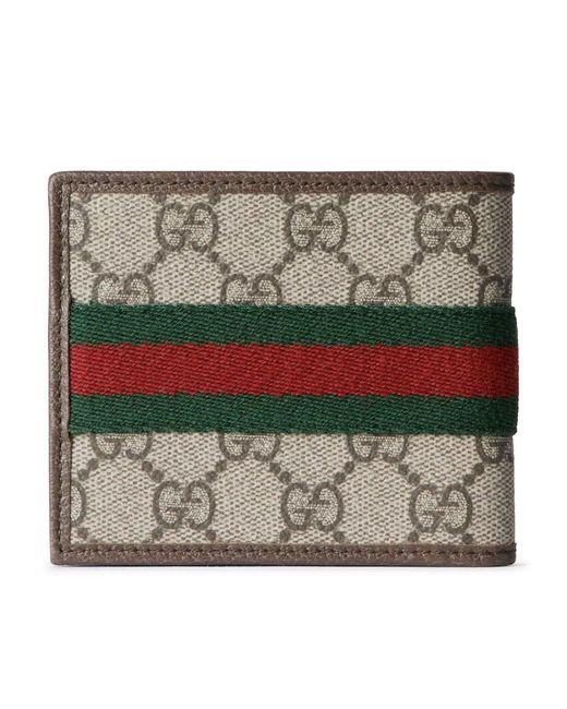 Gucci Gray Ophidia Bi-Fold Wallet for men
