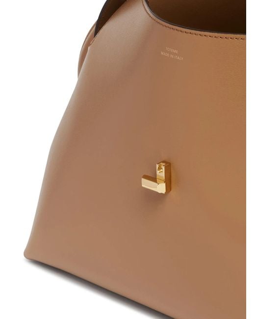 Totême Brown T-lock Leather Handbag