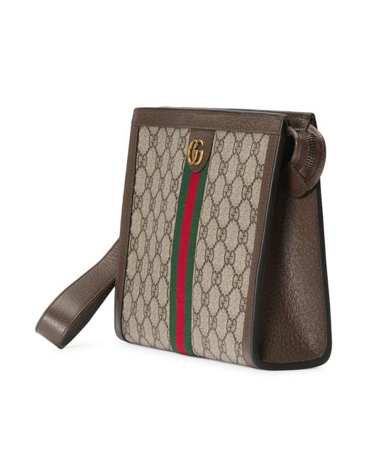 Gucci Gray Ophidia Gg Pouch Medium Size for men