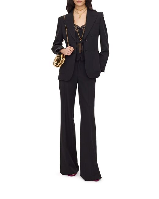 Chloé Blue High-Rise Flared Pants