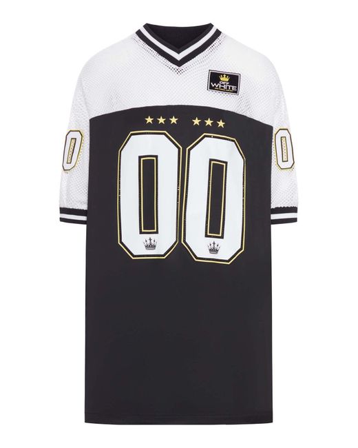 Off-White c/o Virgil Abloh Black Bling Football Dress