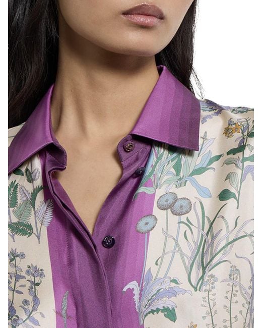 Gucci White Printed Silk Twill Shirt