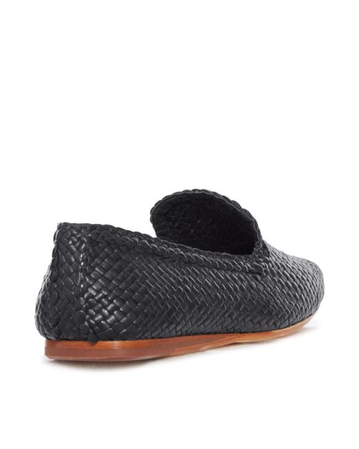 Dragon Diffusion Gray Damas Leather Slippers