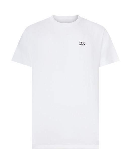 Loewe White T-Shirt With Front Logo for men