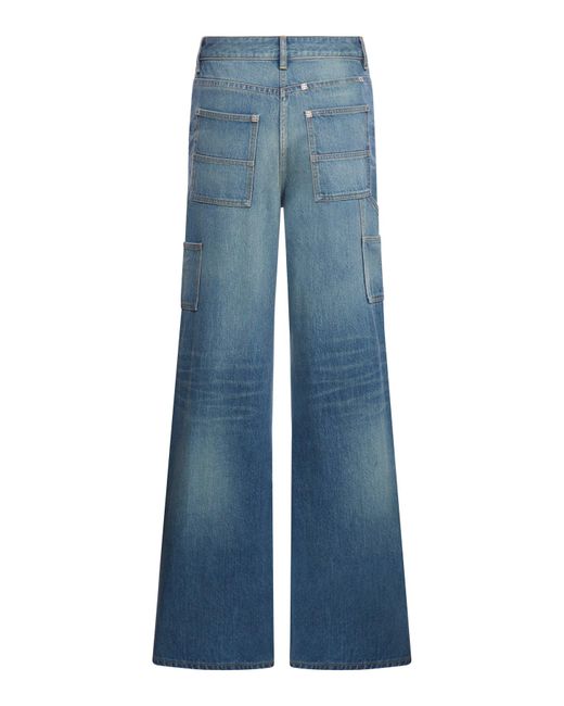 Jeans oversize in denim con toppe di Givenchy in Blue