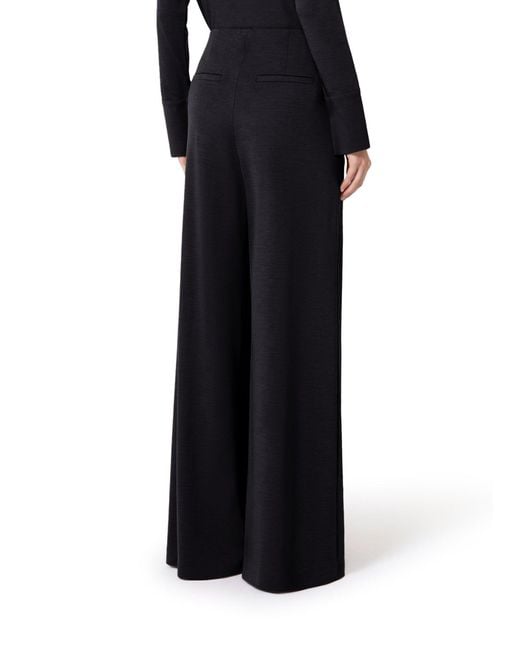 Max Mara Pure Blue Wool Jersey Trousers