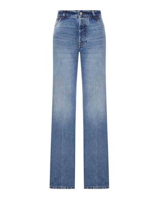 Miu Miu Blue Straight Leg Denim Jeans Medium Wash