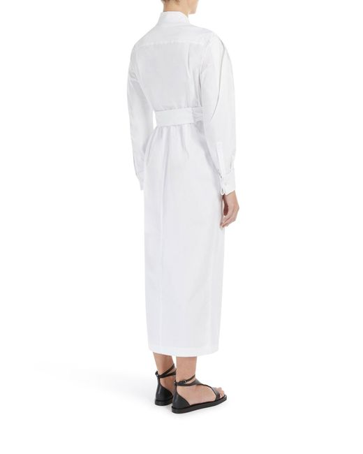 Abito in twill di cotone di Max Mara in White