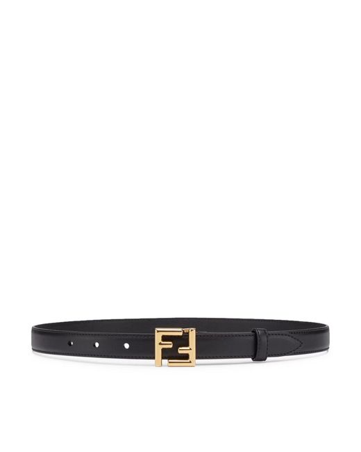Fendi White Ff Leather Belt