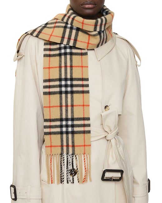 Burberry Metallic Check Cashmere Scarf