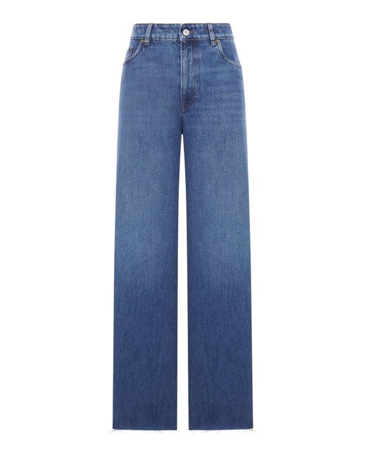 Miu Miu Blue Five-Pocket Denim Trousers