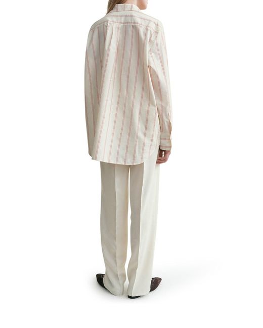 Camicia oversize a righe di Totême  in White