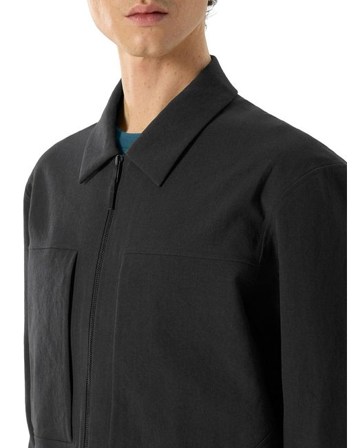Veilance Black Overshirt Mionn Softshell for men