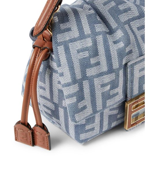 Borsa mamma baguette piccola di Fendi in Blue