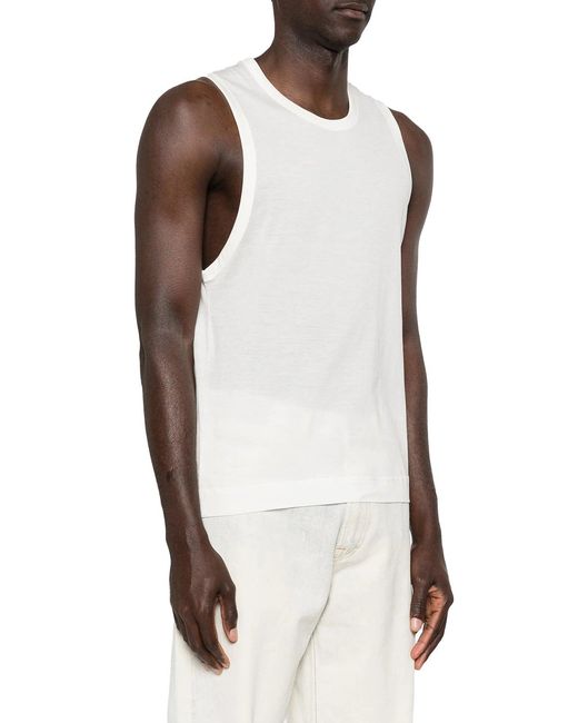 AMI White Cotton Top With Ami De Coeur Embroidery for men