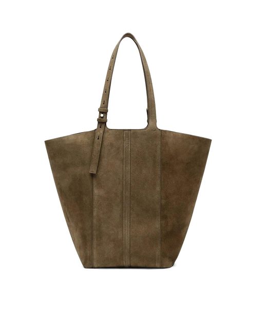 Golden Goose Deluxe Brand Metallic Deluxe Brand Suede Tote Bag With Fringes