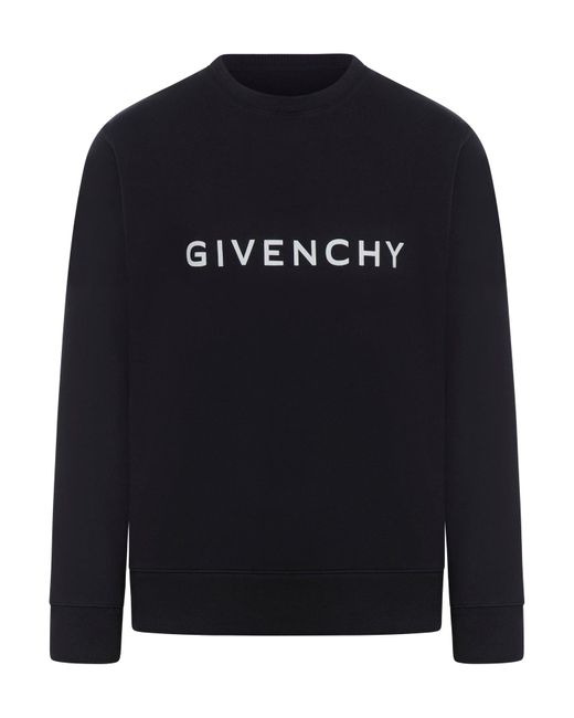 Felpa slim archetype in tessuto garzato di Givenchy in Black da Uomo