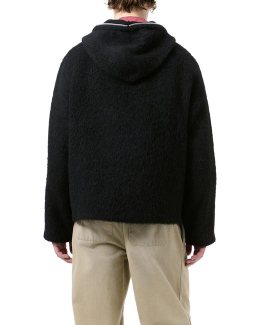 Our Legacy Black Full Zip Wool Hoodie for men