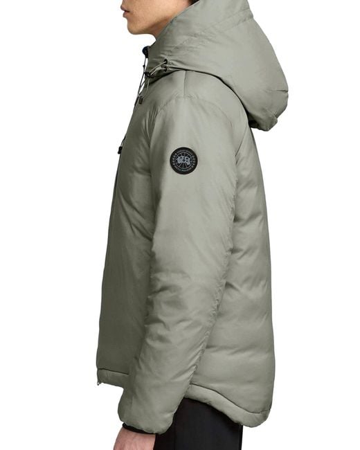 Canada Goose Gray Lodge Black Label Hooded Jacket for men