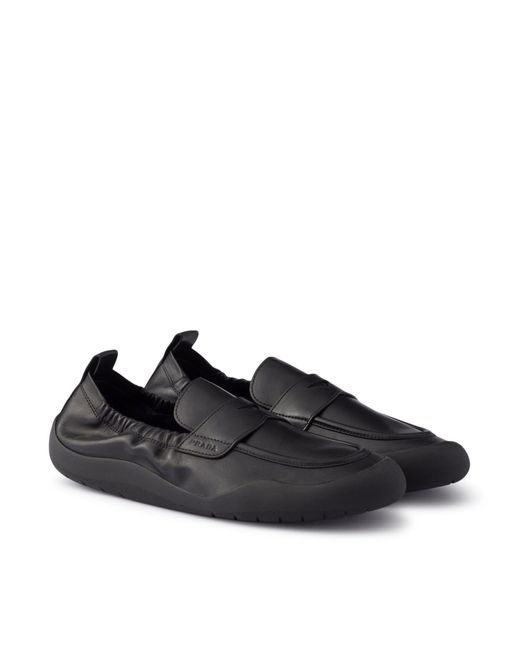 Prada Black Speedrock Leather Loafers for men