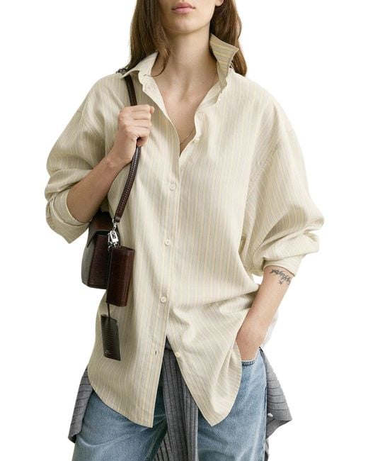 Totême  White Oversized Striped Shirt